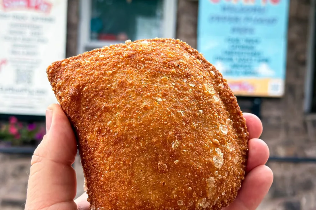 Sum Pig panzarotti outside the Fort Washington storefront